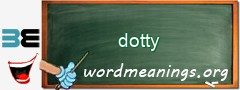 WordMeaning blackboard for dotty
